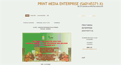 Desktop Screenshot of print-media-enterprise.blogspot.com