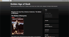 Desktop Screenshot of goldenageofgeek.blogspot.com