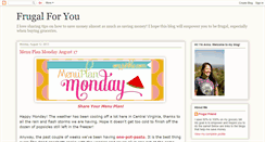 Desktop Screenshot of frugalforyou.blogspot.com