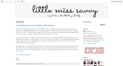 Desktop Screenshot of littlemisssavvy.blogspot.com
