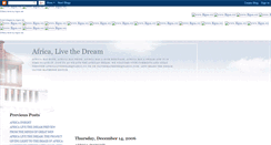 Desktop Screenshot of africalivedream.blogspot.com