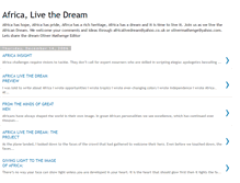 Tablet Screenshot of africalivedream.blogspot.com