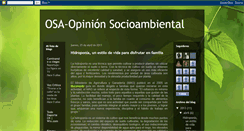 Desktop Screenshot of opinionsocioambiental.blogspot.com