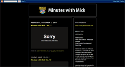 Desktop Screenshot of minuteswithmick.blogspot.com