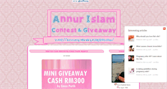 Desktop Screenshot of annurgiveaway.blogspot.com