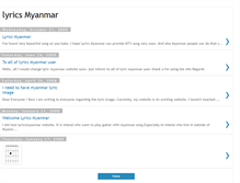 Tablet Screenshot of lyricsmyanmar.blogspot.com