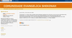 Desktop Screenshot of comunidadeevangelicashekinah.blogspot.com