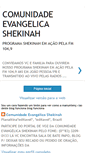 Mobile Screenshot of comunidadeevangelicashekinah.blogspot.com