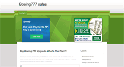 Desktop Screenshot of boeing777sales.blogspot.com