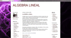 Desktop Screenshot of cursoalgebralineal.blogspot.com