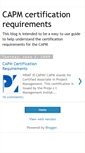 Mobile Screenshot of capmrequirements.blogspot.com
