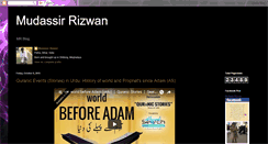 Desktop Screenshot of mudassirrizwan.blogspot.com