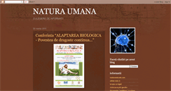Desktop Screenshot of natura-umana.blogspot.com