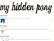 Tablet Screenshot of myhiddenpony.blogspot.com