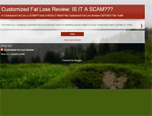 Tablet Screenshot of customizedfatlossreviewed.blogspot.com