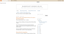 Desktop Screenshot of barefoothorseblog.blogspot.com