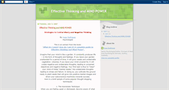 Desktop Screenshot of effectivethinkingandmindpower.blogspot.com