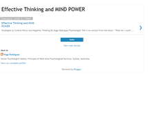 Tablet Screenshot of effectivethinkingandmindpower.blogspot.com