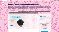 Desktop Screenshot of nombresparabebesmujeres.blogspot.com