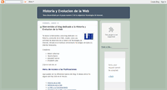 Desktop Screenshot of historiayevolucionweb.blogspot.com