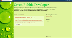 Desktop Screenshot of greenbubbledeveloper.blogspot.com