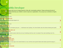 Tablet Screenshot of greenbubbledeveloper.blogspot.com