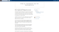 Desktop Screenshot of porelregresodetndeportivo.blogspot.com