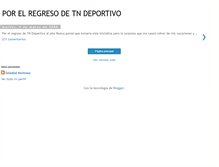 Tablet Screenshot of porelregresodetndeportivo.blogspot.com