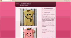 Desktop Screenshot of lalalittlecloset.blogspot.com