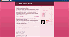 Desktop Screenshot of hojeacordeiassim.blogspot.com