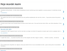 Tablet Screenshot of hojeacordeiassim.blogspot.com