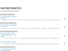 Tablet Screenshot of pantherfirstrobotics.blogspot.com