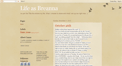 Desktop Screenshot of lifeasbreanna.blogspot.com
