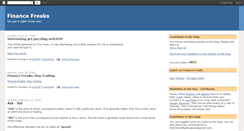 Desktop Screenshot of financefreaks.blogspot.com