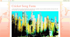 Desktop Screenshot of cricketsongfarm.blogspot.com