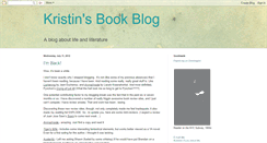 Desktop Screenshot of kristinsbookblog.blogspot.com