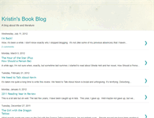 Tablet Screenshot of kristinsbookblog.blogspot.com