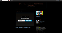 Desktop Screenshot of davidmarquesportfolio.blogspot.com
