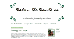 Desktop Screenshot of madeinthemountains.blogspot.com