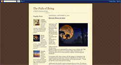 Desktop Screenshot of pathofbeing.blogspot.com