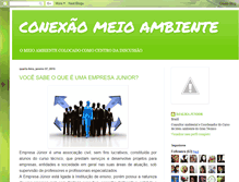 Tablet Screenshot of conexaomeioambiente.blogspot.com