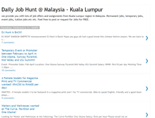 Tablet Screenshot of dailyjobhuntmalaysia.blogspot.com