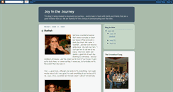 Desktop Screenshot of joyinthejourney-mjg.blogspot.com