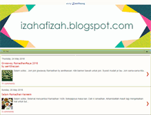 Tablet Screenshot of izahafizah.blogspot.com