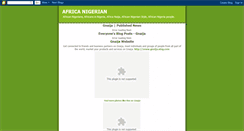 Desktop Screenshot of africanigerian.blogspot.com