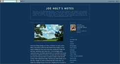 Desktop Screenshot of joeholtsnotes.blogspot.com