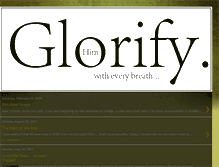 Tablet Screenshot of glorifyhimwitheverybreath.blogspot.com