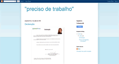 Desktop Screenshot of ana-precisodetrabalho.blogspot.com