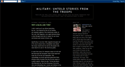 Desktop Screenshot of militaryuntoldstoriesfromthetroops.blogspot.com