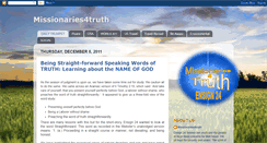 Desktop Screenshot of missionaries4truth.blogspot.com